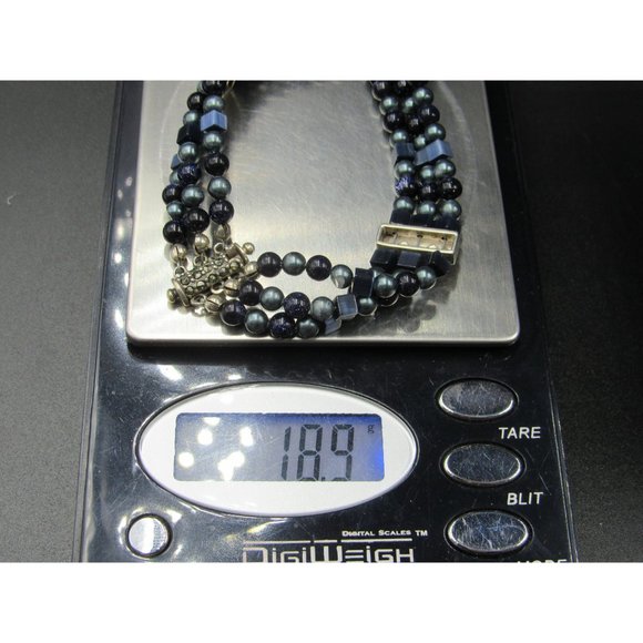 7" Sterling Silver Unique Style Marcasite Gem Bracelet Vintage Elegant Beautiful - Picture 8 of 8